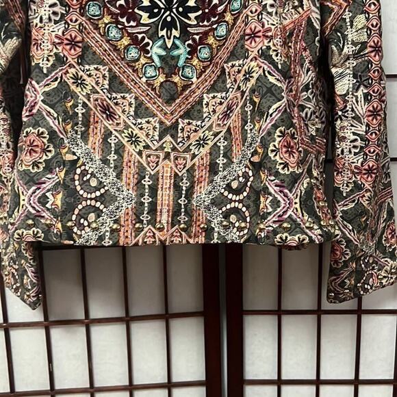 CATHERINE MALANDRINO BOHO STUDDED BLAZER JACKET SIZE S - Picture 3 of 5